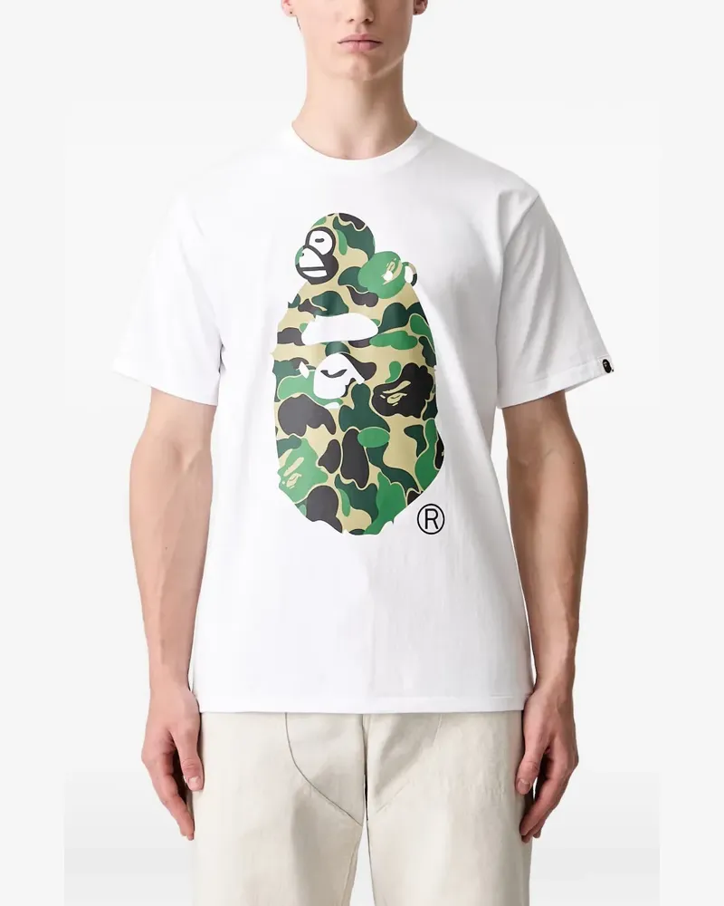 BAPE Ape Head camouflage-print T-shirt - Weiß Weiß