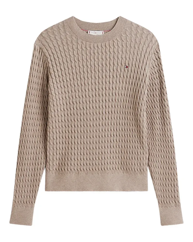 Tommy Hilfiger Pullover mit Zopfmuster - Nude Nude
