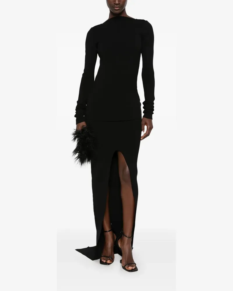 Rick Owens Rückenfreies Tight Maxikleid - Schwarz Schwarz