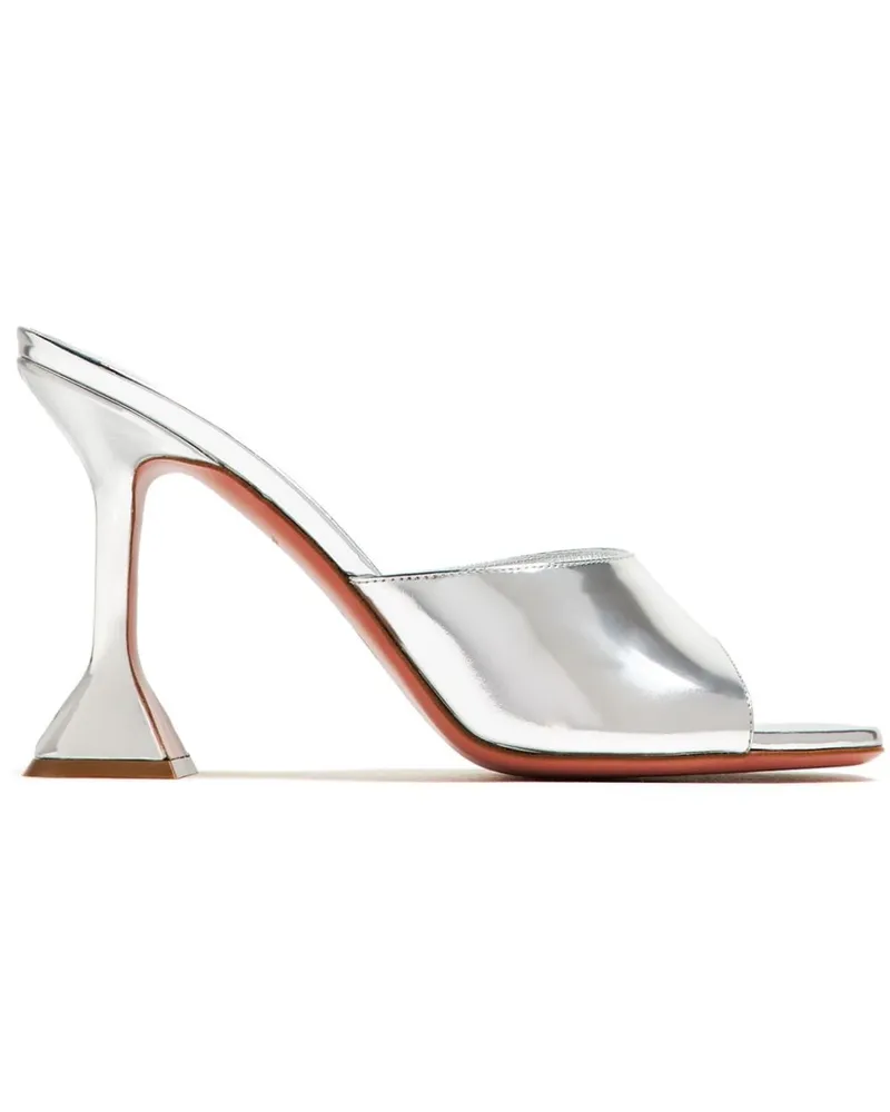 Amina Muaddi Lupita Sandalen 95mm - Silber Silber
