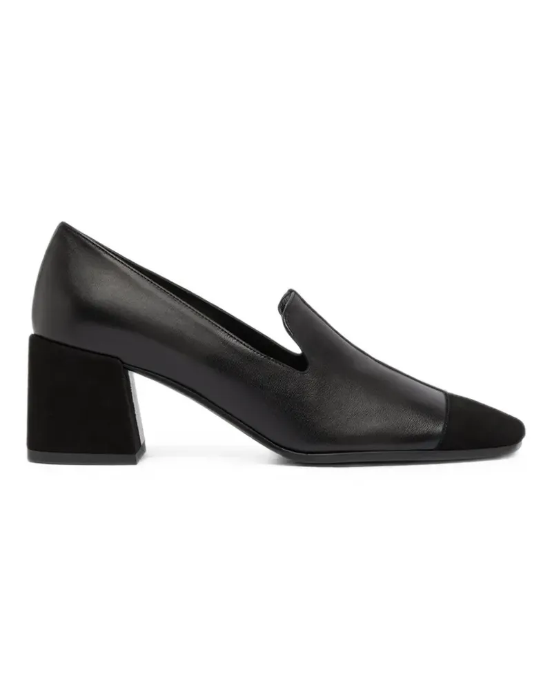 Carel Silviana Loafer aus Leder mit Einsätzen - Schwarz Schwarz