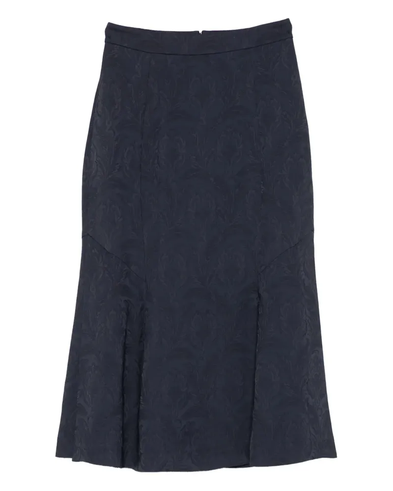 Etro Midirock mit Damaszener-Muster - Blau Blau