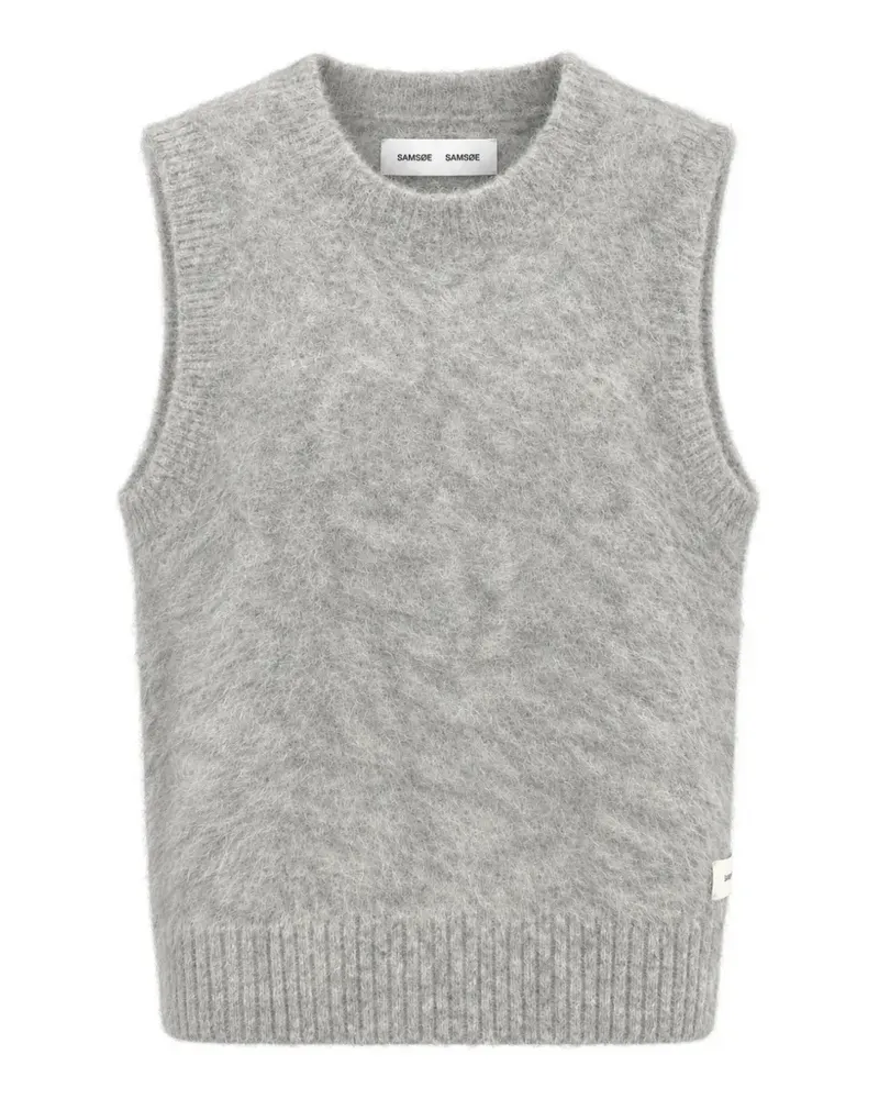 Samsøe & Samsøe brushed crew-neck vest - Grau Grau