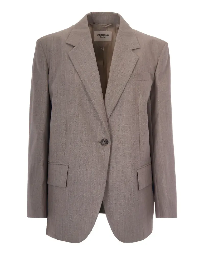 Max Mara single-breasted wool blazer - Nude Nude