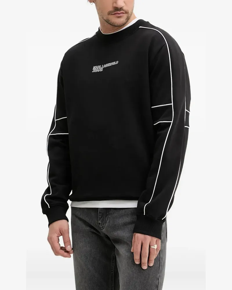 Karl Lagerfeld Sweatshirt mit Rundhalsausschnitt - Schwarz Schwarz