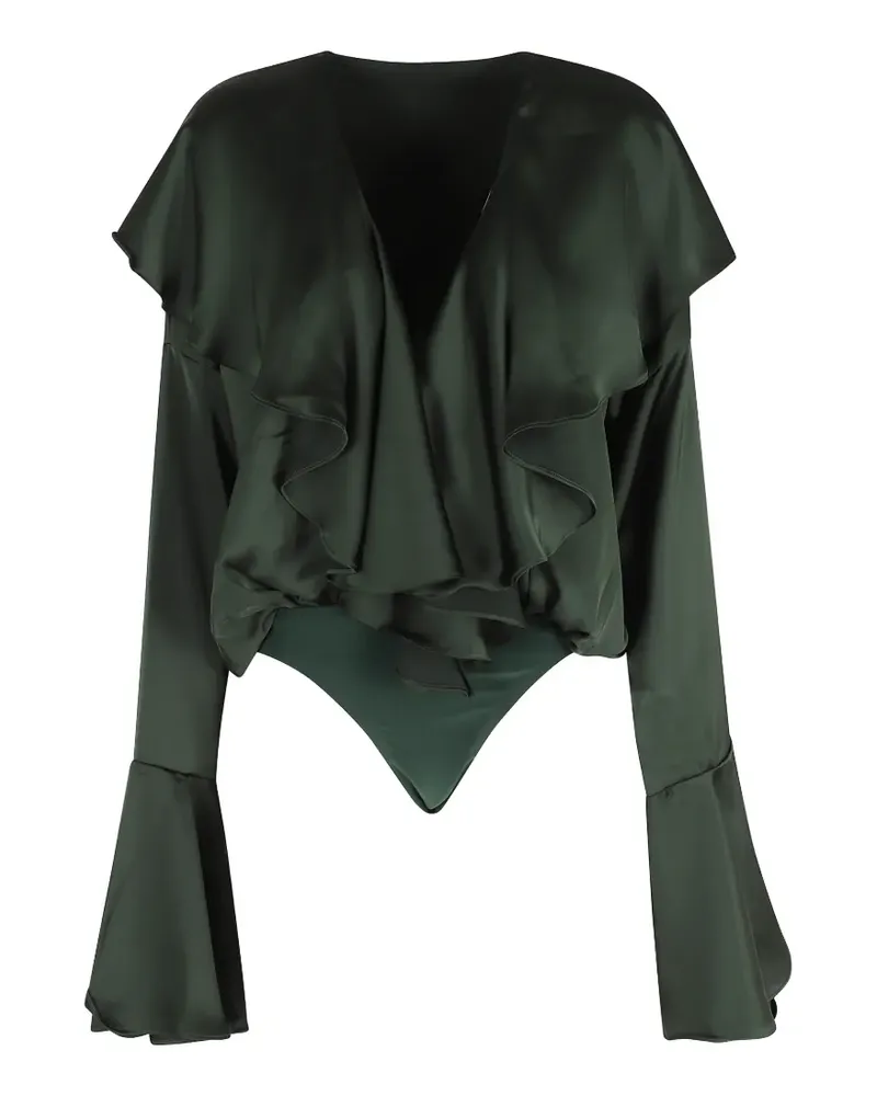 Norma Kamali Oberteil mit V-Ausschnitt - Grün Grün