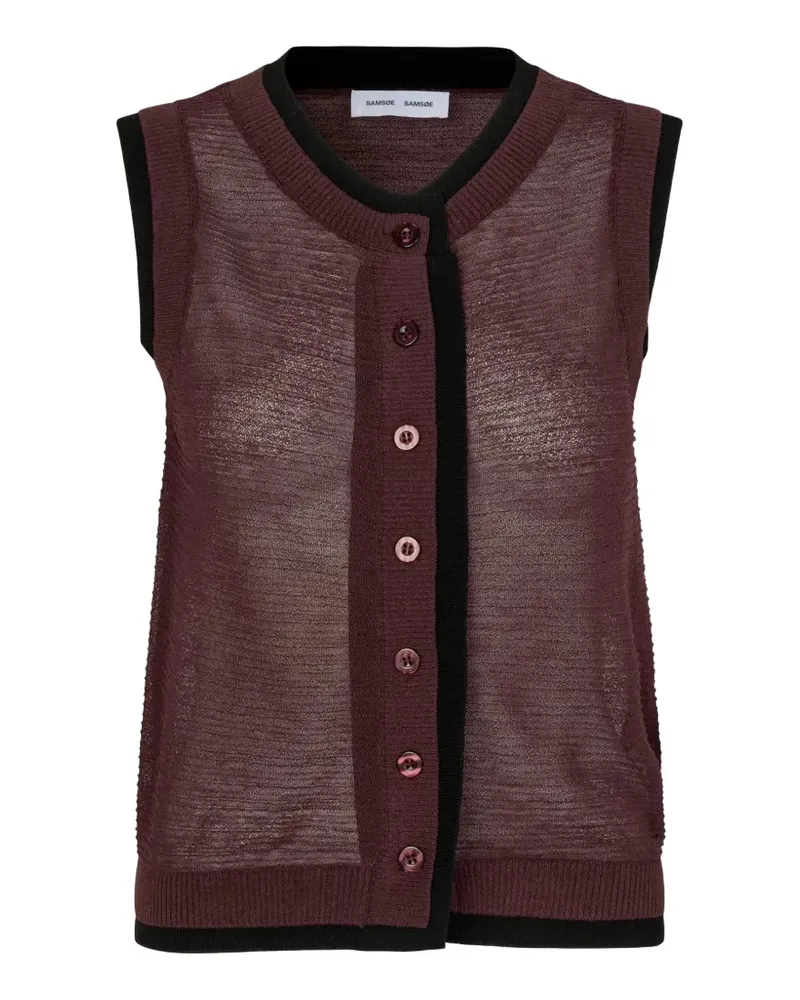 Samsøe & Samsøe Saliv vest - Braun Braun