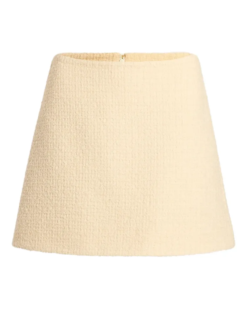 Patou Tweed-Rock in A-Linie - Gelb Gelb