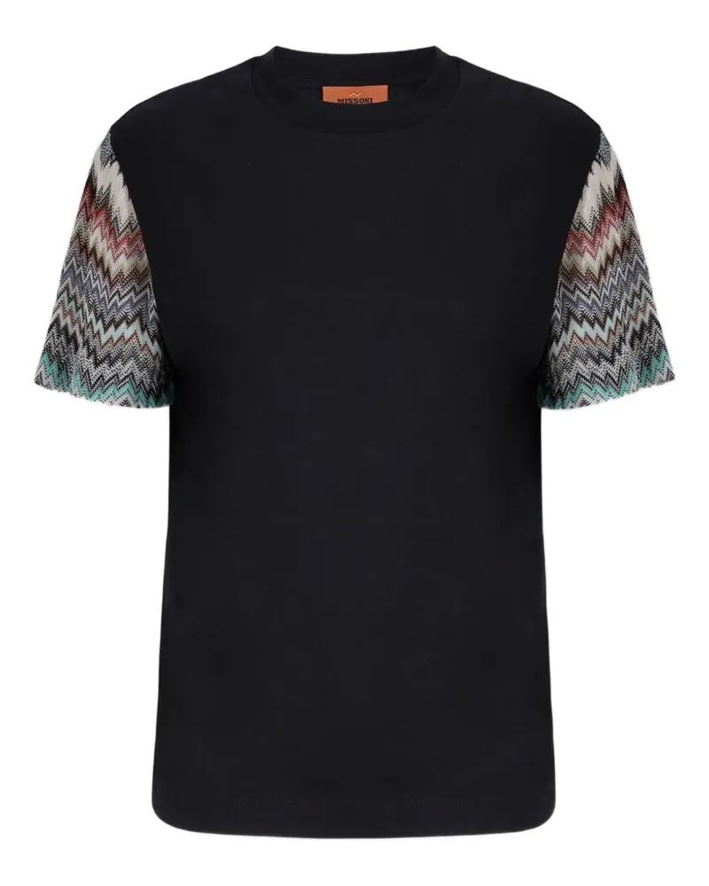 Missoni Oberteil mit Zickzackärmeln - Schwarz Schwarz
