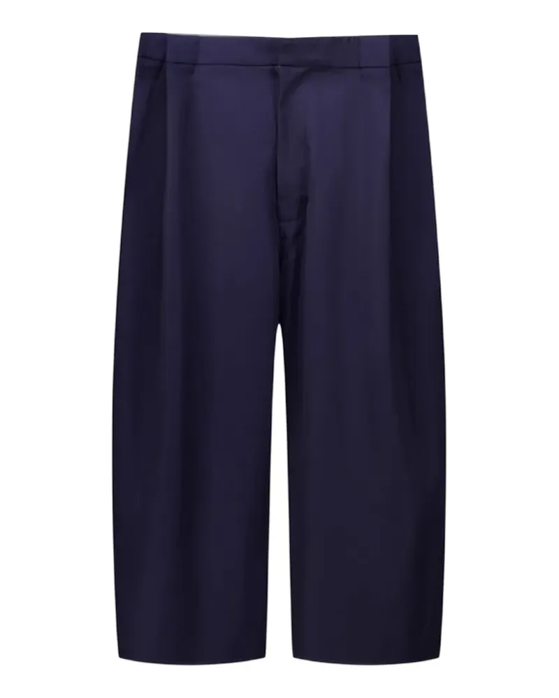 Natasha Zinko pinstripe-pattern pleated shorts - Blau Blau