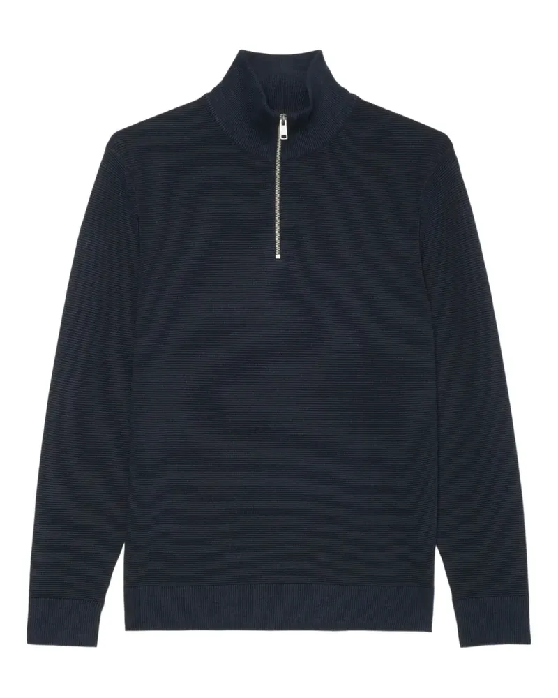 Marc O'Polo Pullover mit Reißverschlusskragen - Blau Blau