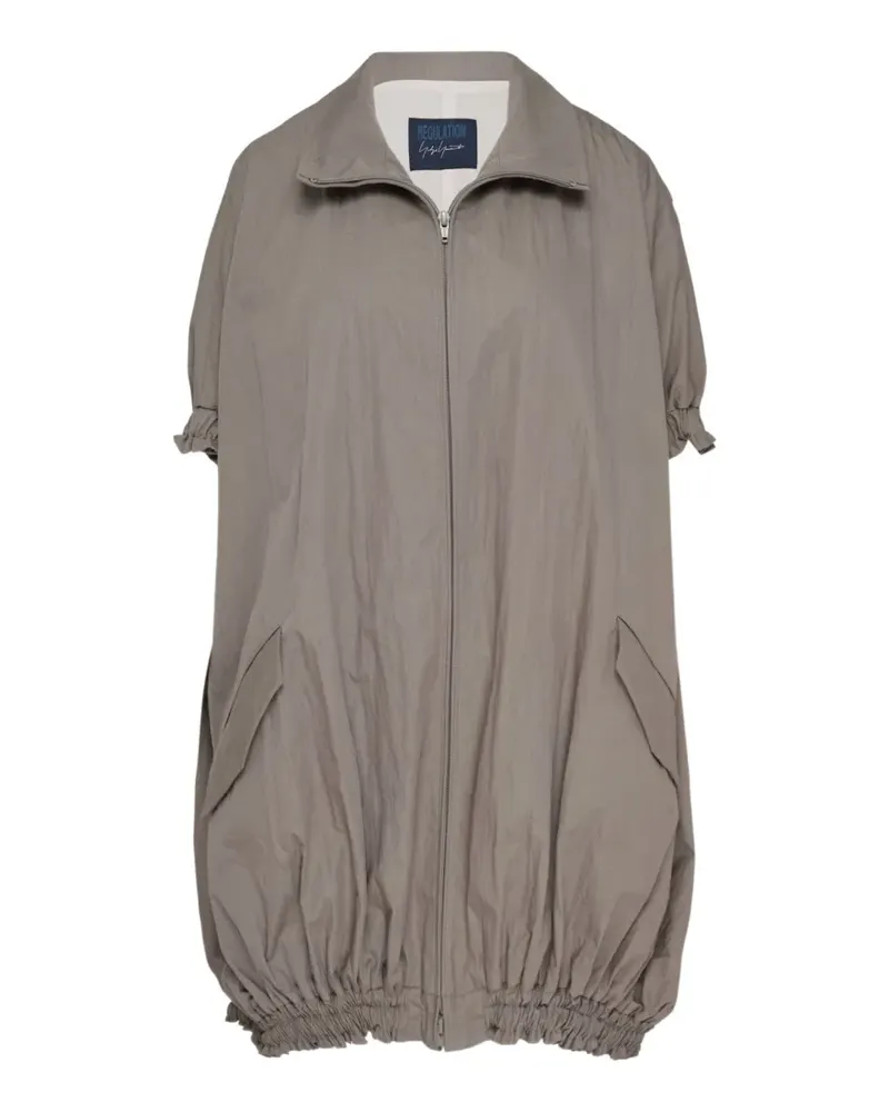 Yohji Yamamoto short-sleeve balloon coat - Braun Braun