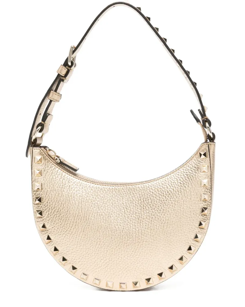 Valentino Garavani Kleine Crescent Schultertasche mit Nieten - Gold Gold