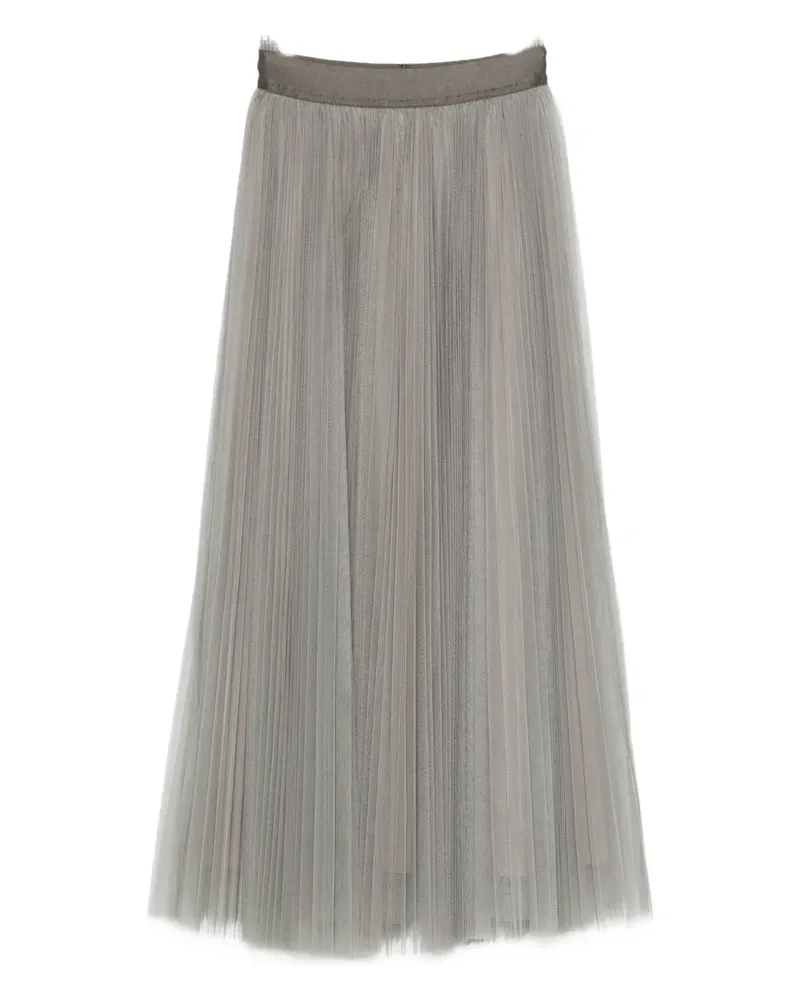 forte_forte pleated midi skirt - Grau Grau