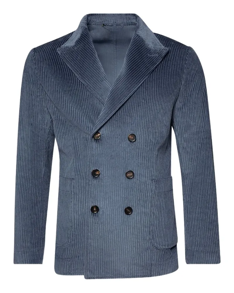 Doppiaa Sakko mit aufgesetzter Tasche - Blau Blau