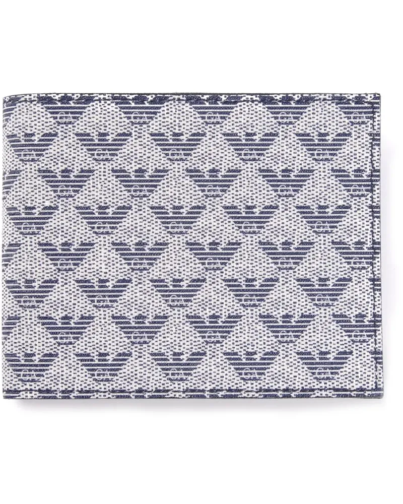 Emporio Armani monogram print wallet - Blau Blau