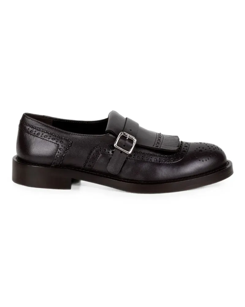Guglielmo Rotta fringe-buckle-detail loafers - Braun Braun