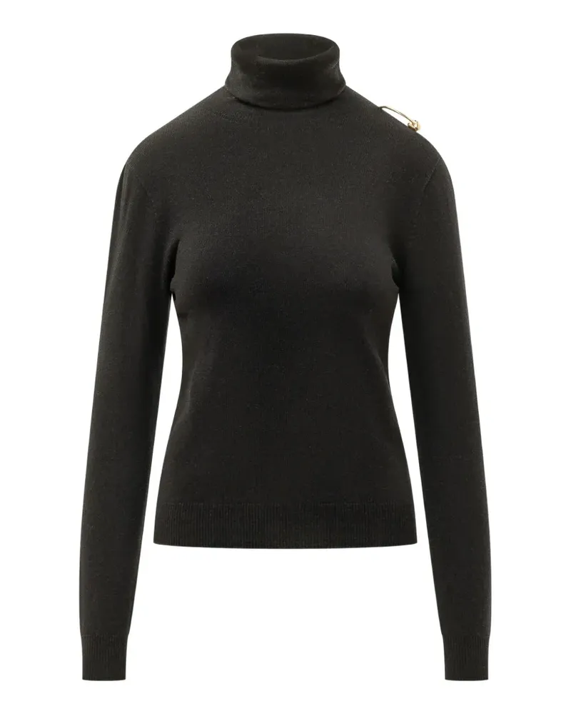 Alberta Ferretti Verzierter Pullover mit Stehkragen - Schwarz Schwarz