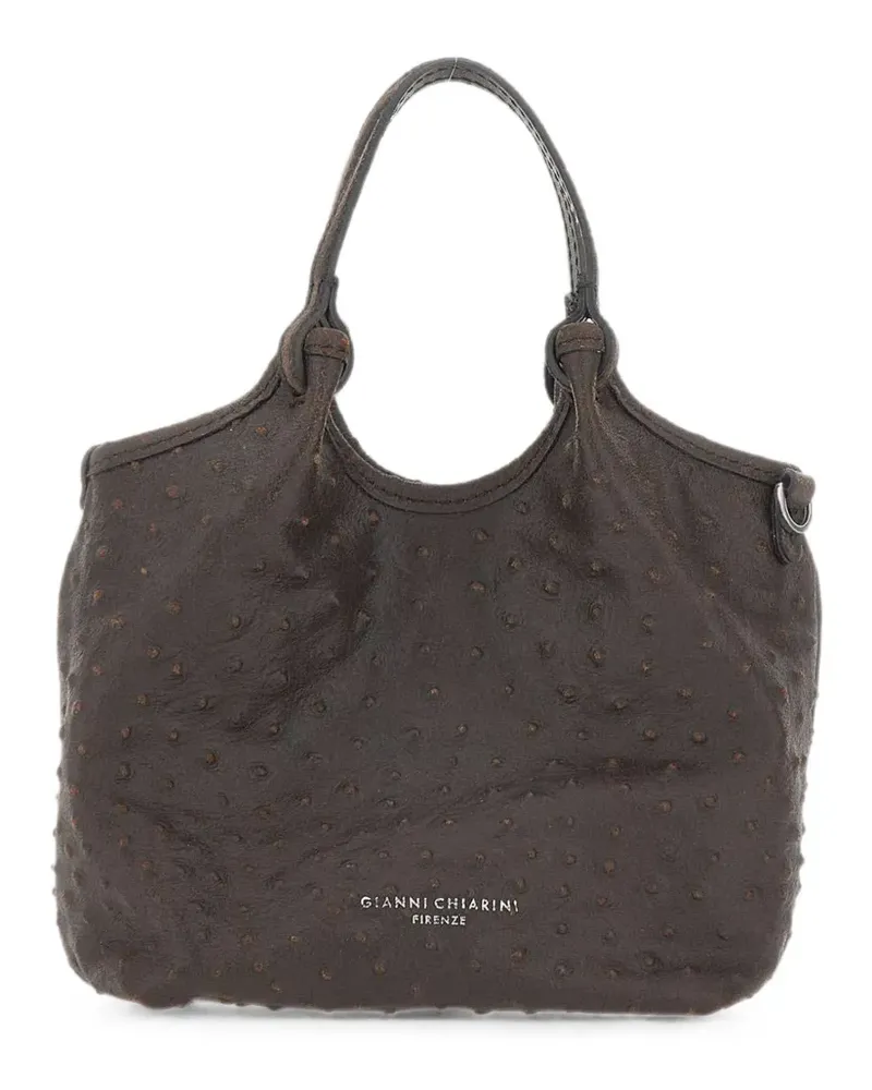 Gianni Chiarini Dua Tote Bag mit Straußenfedern - Braun Braun
