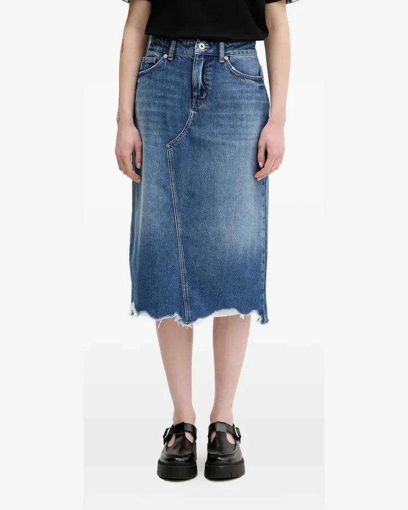 HUGO BOSS Gadele frayed denim midi skirt - Blau Blau