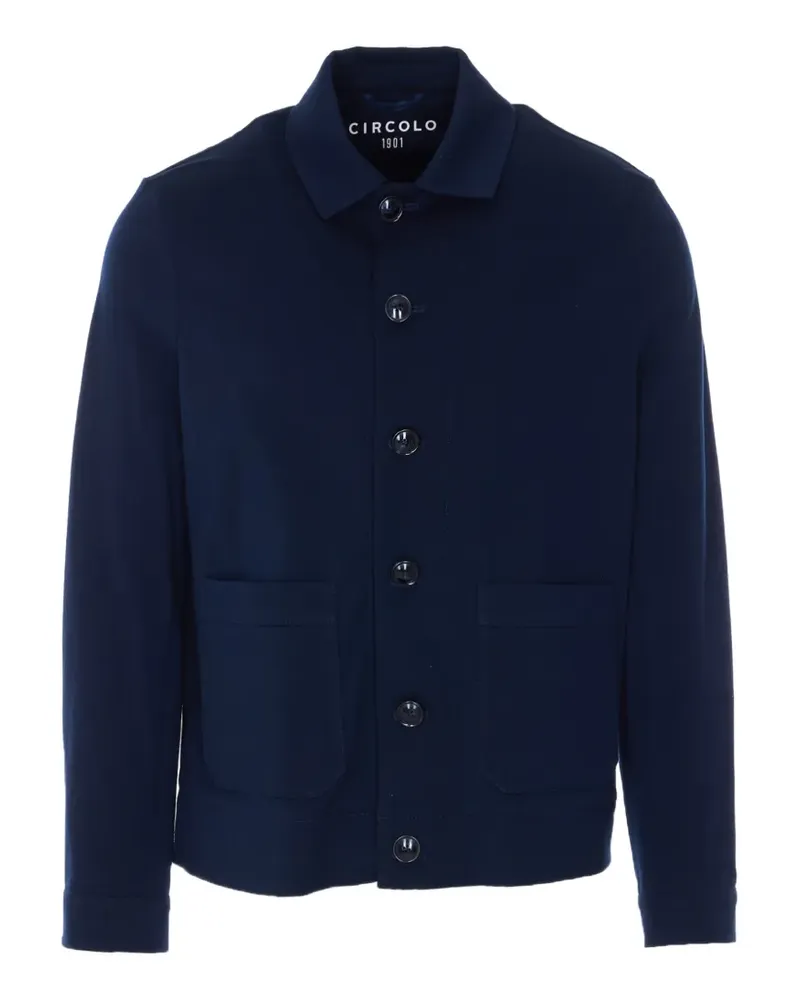 CIRCOLO 1901 button cotton jacket - Blau Blau