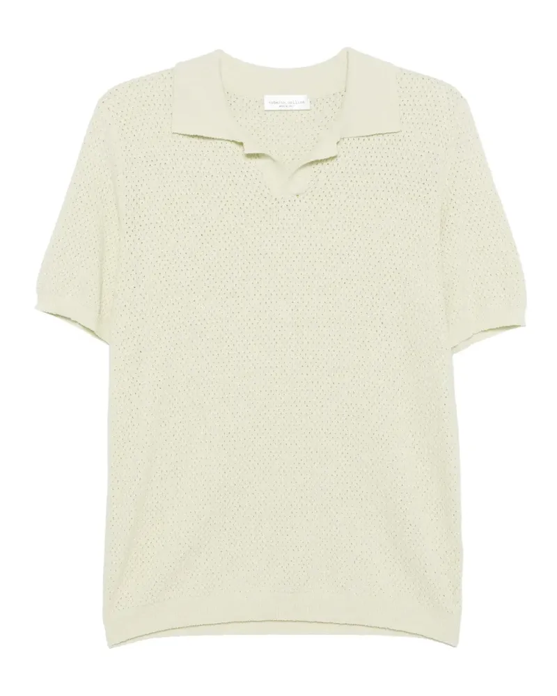 Roberto Collina T-Shirt mit Lochstrickmuster - Nude Nude