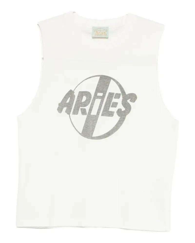 Aries Punk logo muscle vest - Nude Nude