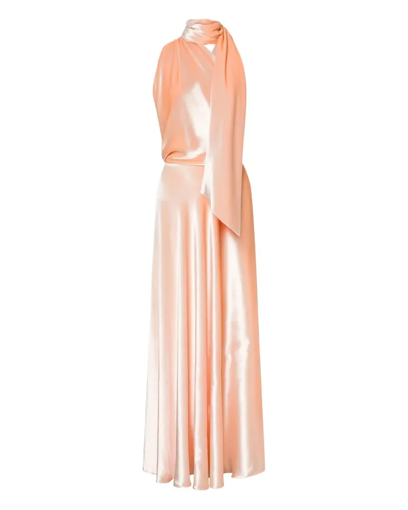 Alberta Ferretti Satin-Maxikleid - Rosa Rosa
