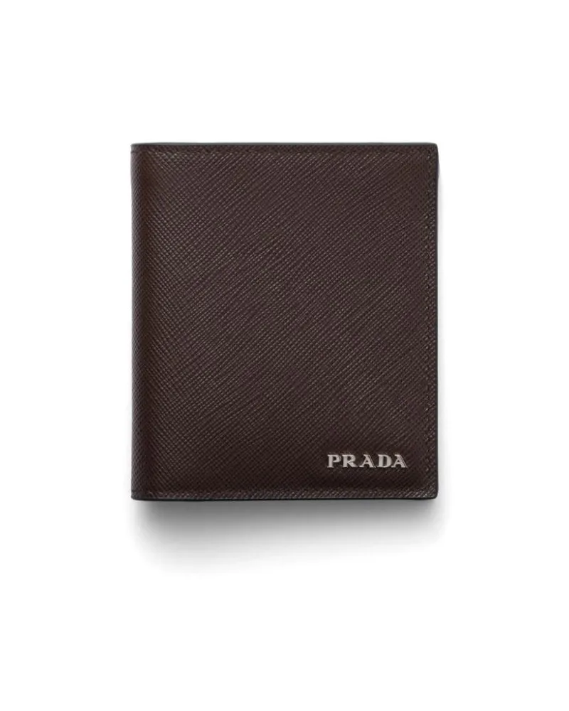 Prada Portemonnaie aus Saffiano-Leder - Braun Braun