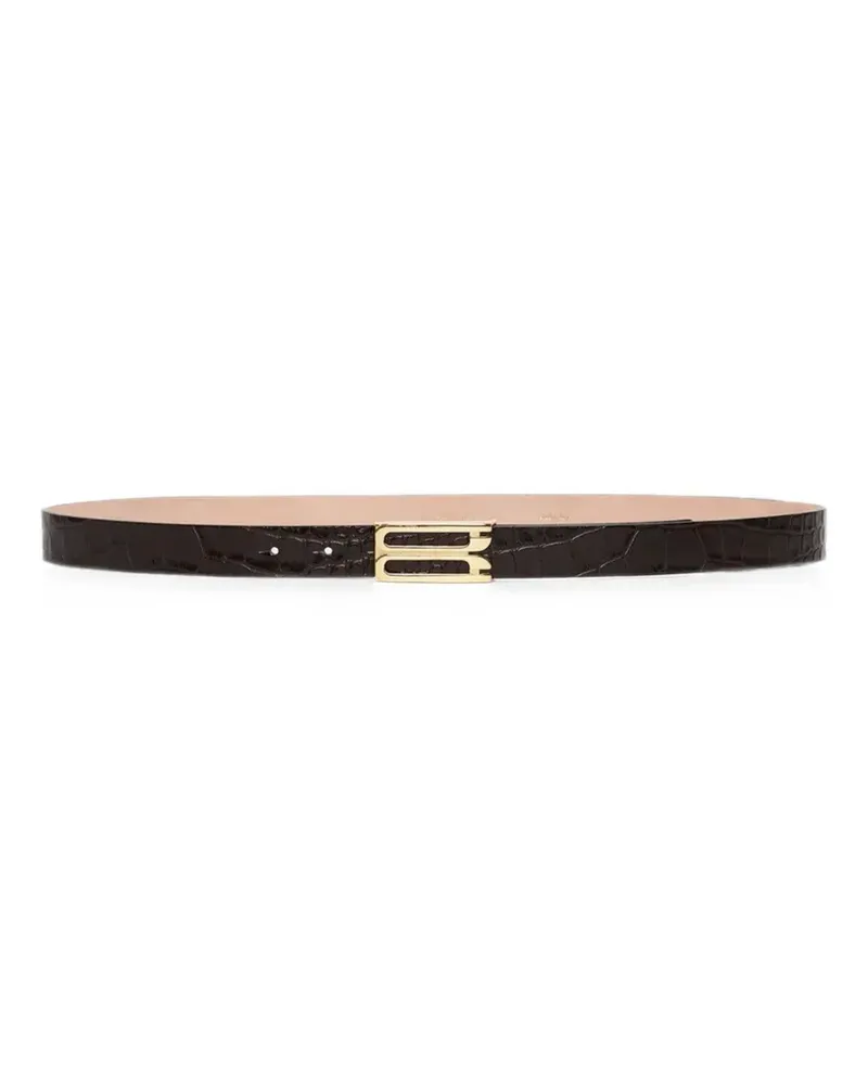 Victoria Beckham Dorian leather belt - Braun Braun