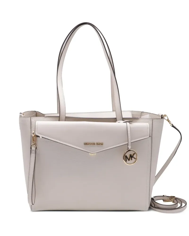 Michael Kors large Maisie pebbled leather tote bag - Weiß Weiß