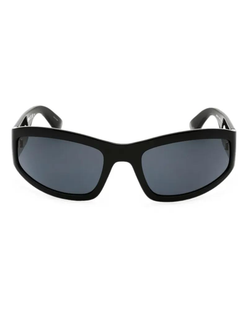 Moschino Sonnenbrille mit ovalem Gestell - Schwarz Schwarz