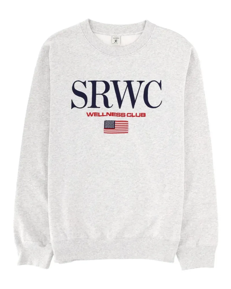 SPORTY & RICH Sweatshirt mit Logo-Stickerei - Grau Grau