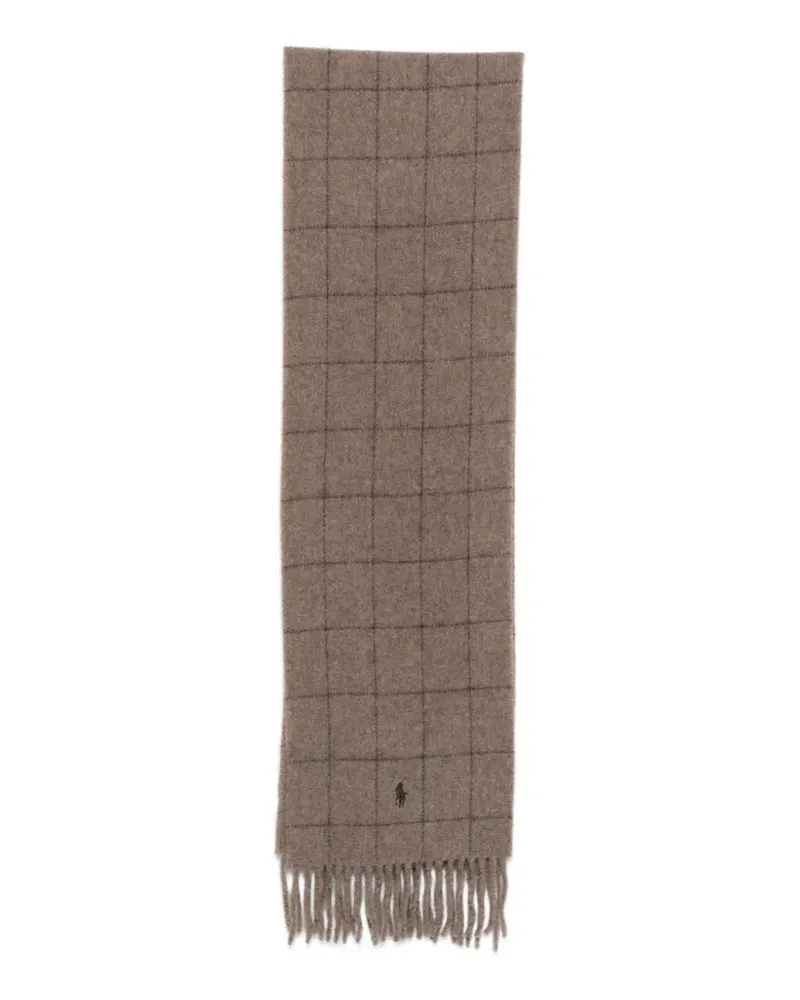 Ralph Lauren Schal mit Windowpane-Karo - Nude Nude