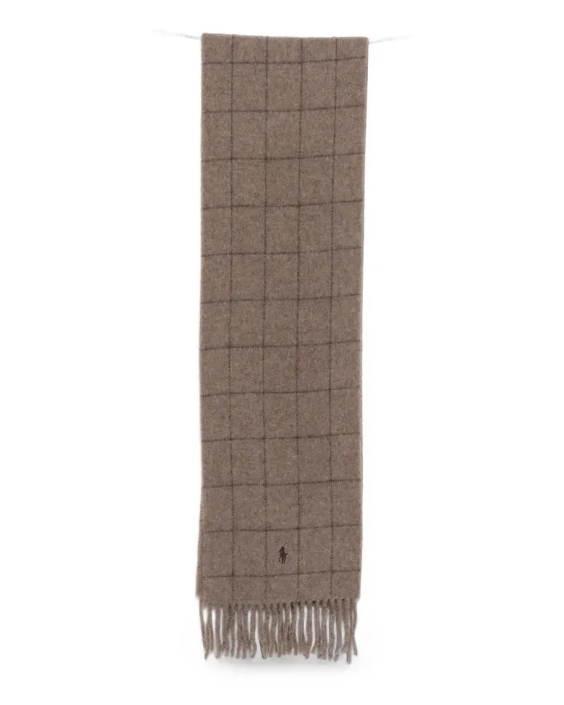 Ralph Lauren Schal mit Windowpane-Karo - Nude Nude