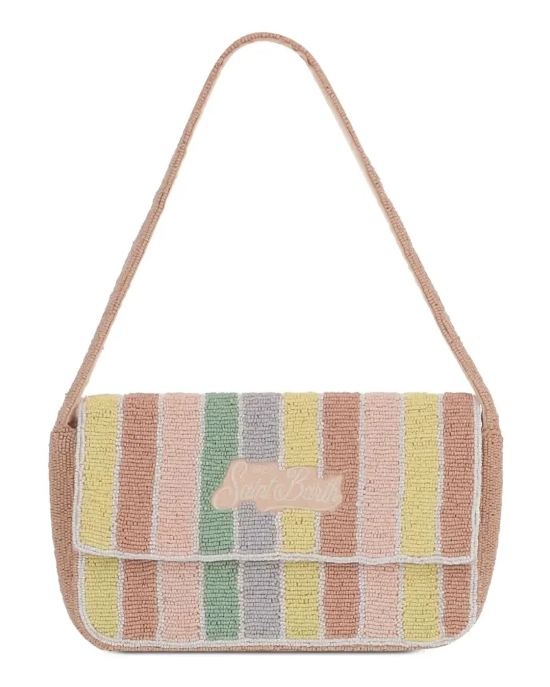 MC2 Saint Barth Schultertasche mit Zierperlen - Nude Nude