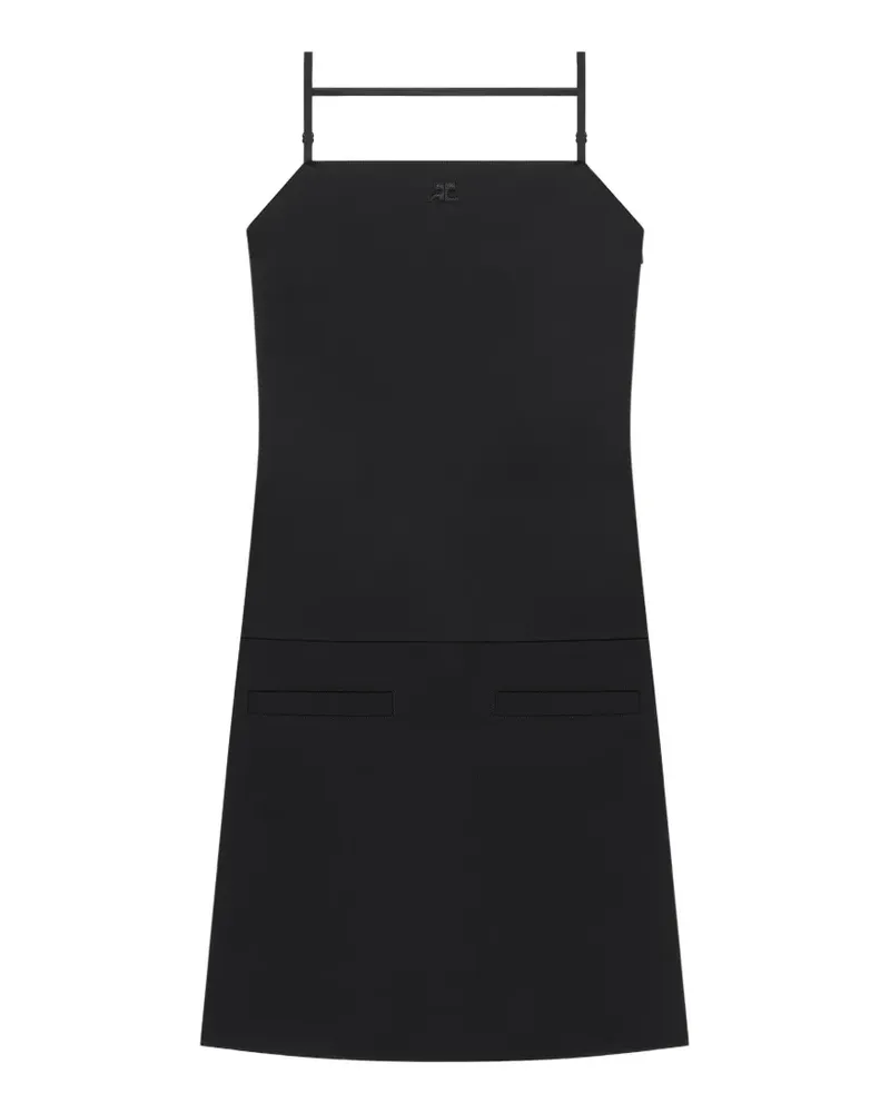 Courrèges bi-material mini dress - Schwarz Schwarz