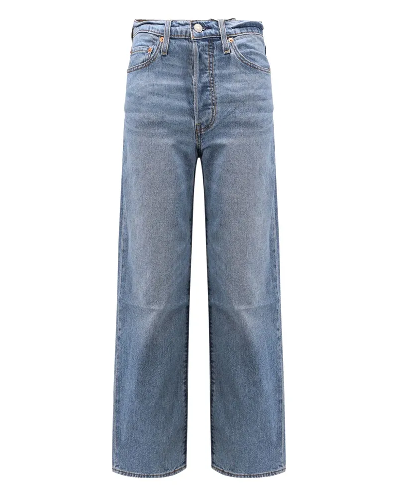 Levi's logo-patch straight-leg jeans - Blau Blau
