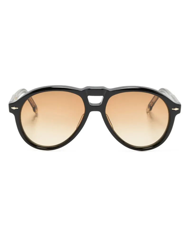Jacques Marie Mage Valkyrie Pilotenbrille - Schwarz Schwarz