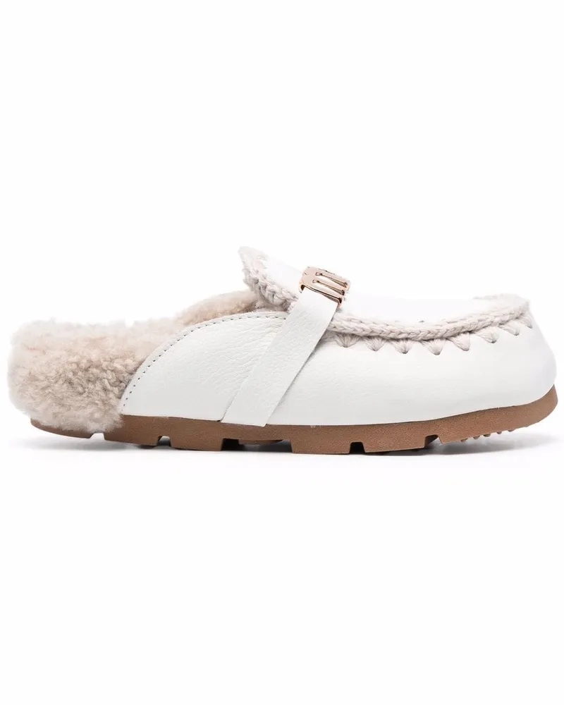 Mou Slipper mit Logo - Weiß Weiß