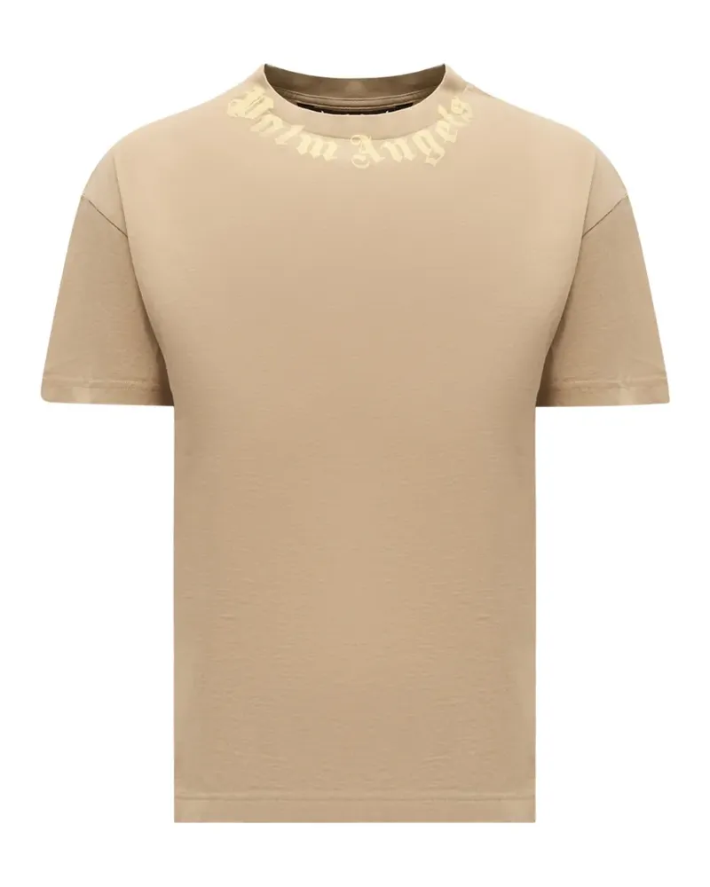 Palm Angels T-Shirt mit Logo-Print - Nude Nude