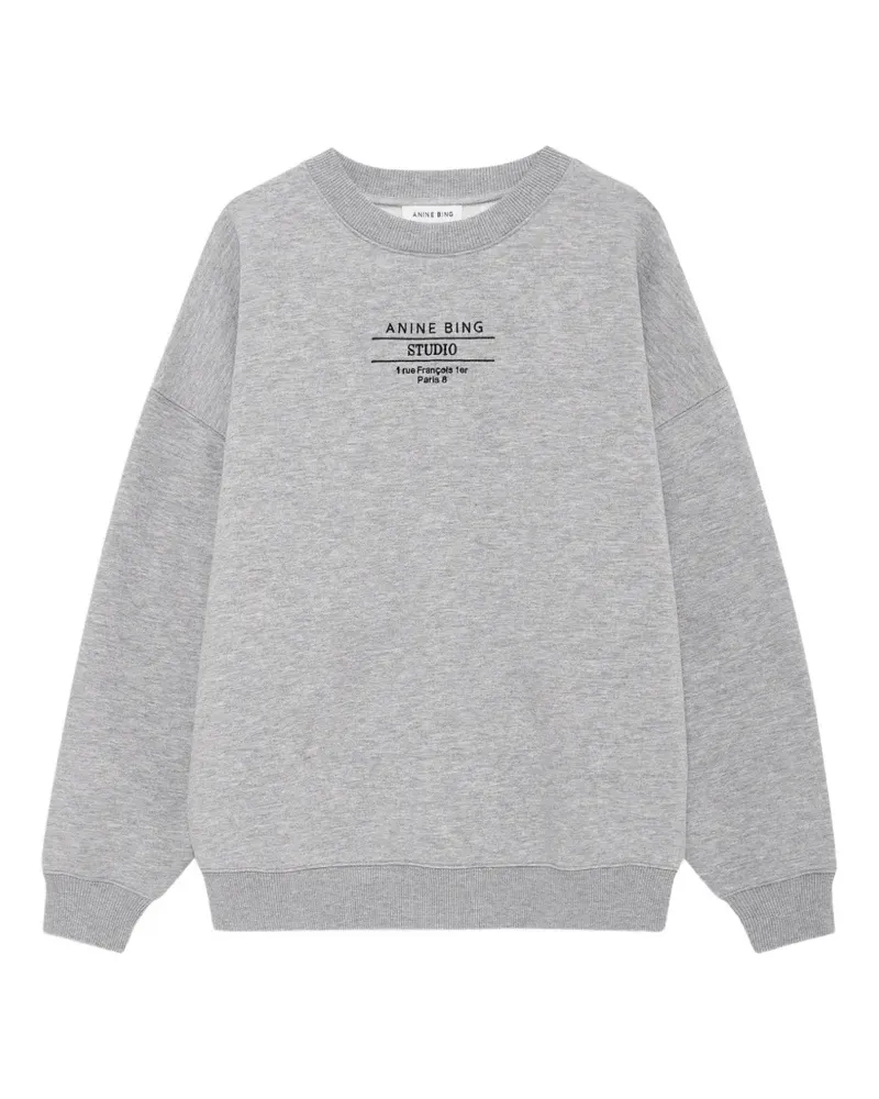 Anine Bing Miles Sweatshirt Studio - Heather Grey - Grau Grau