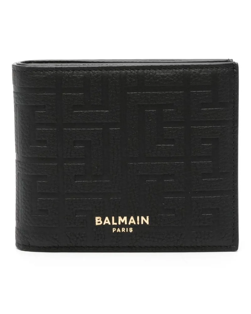 Balmain Portemonnaie mit 4G Schwarz