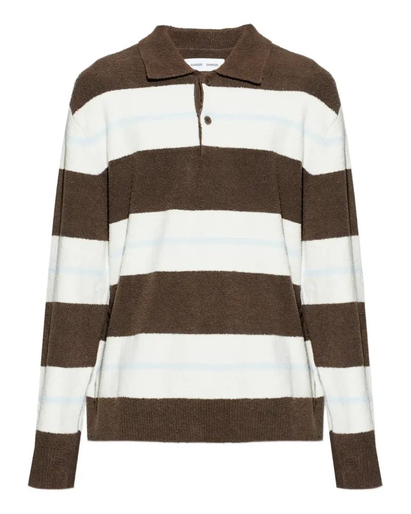 Samsøe & Samsøe Poloshirt mit Streifen - Braun Braun