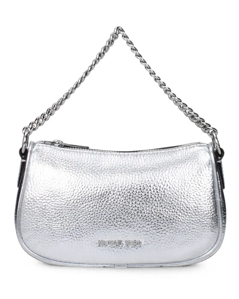 Michael Kors metallic pebbled-leather shoulder bag - Silber Silber