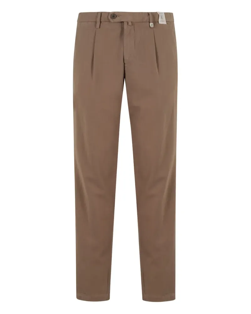 MYTHS Hose mit Bundfalten - Braun Braun