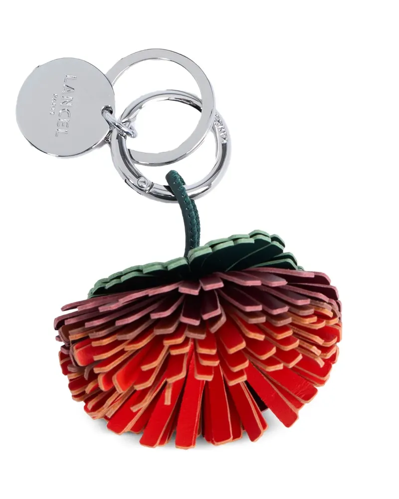 Lancel Schlüsselanhänger mit Blumen - Rot Rot