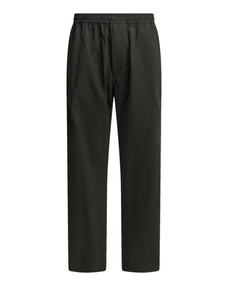 Goldwin Screen seersucker-texture elasticated-waistband trousers - Schwarz Schwarz
