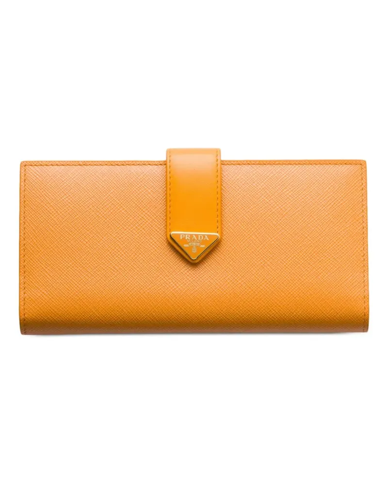 Prada Großes Saffiano-Portemonnaie - Orange Orange
