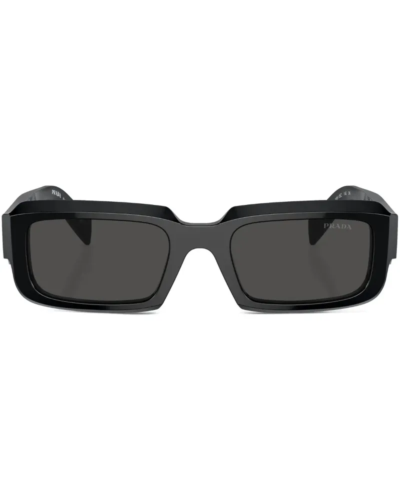 Prada Sonnenbrille mit eckigem Gestell - Schwarz Schwarz